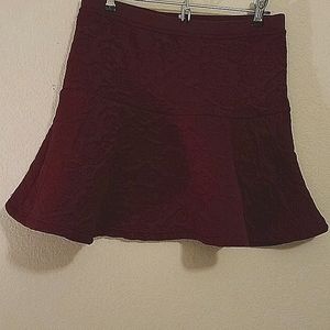 Frenchi Burgundy Mini Skirt Size Medium